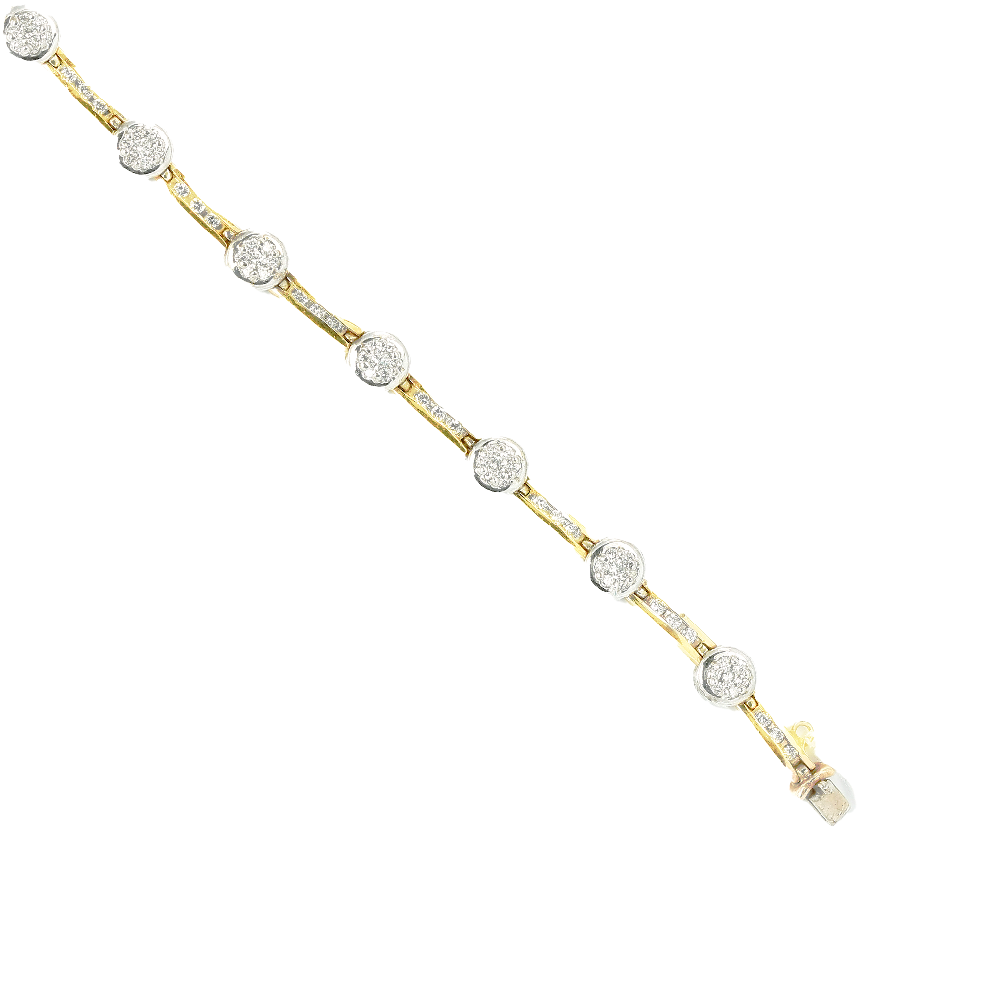 14K TT DIAM 1.50CT BRACELET