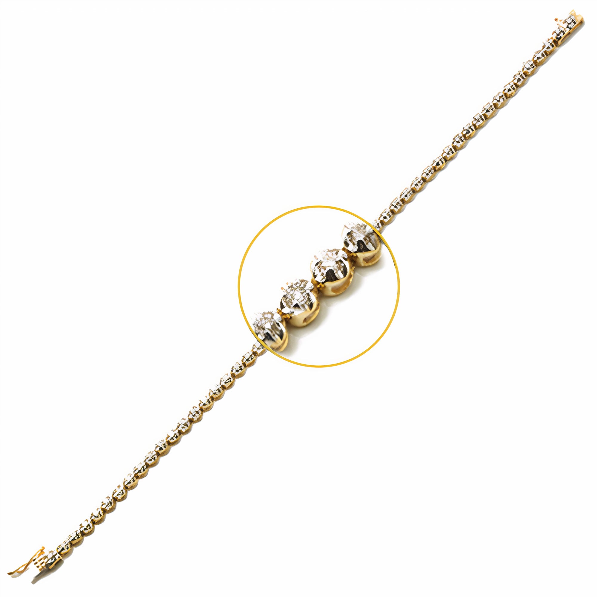 10KY 1.00CTW DIAMOND ROUND PRONG SET BRACELET