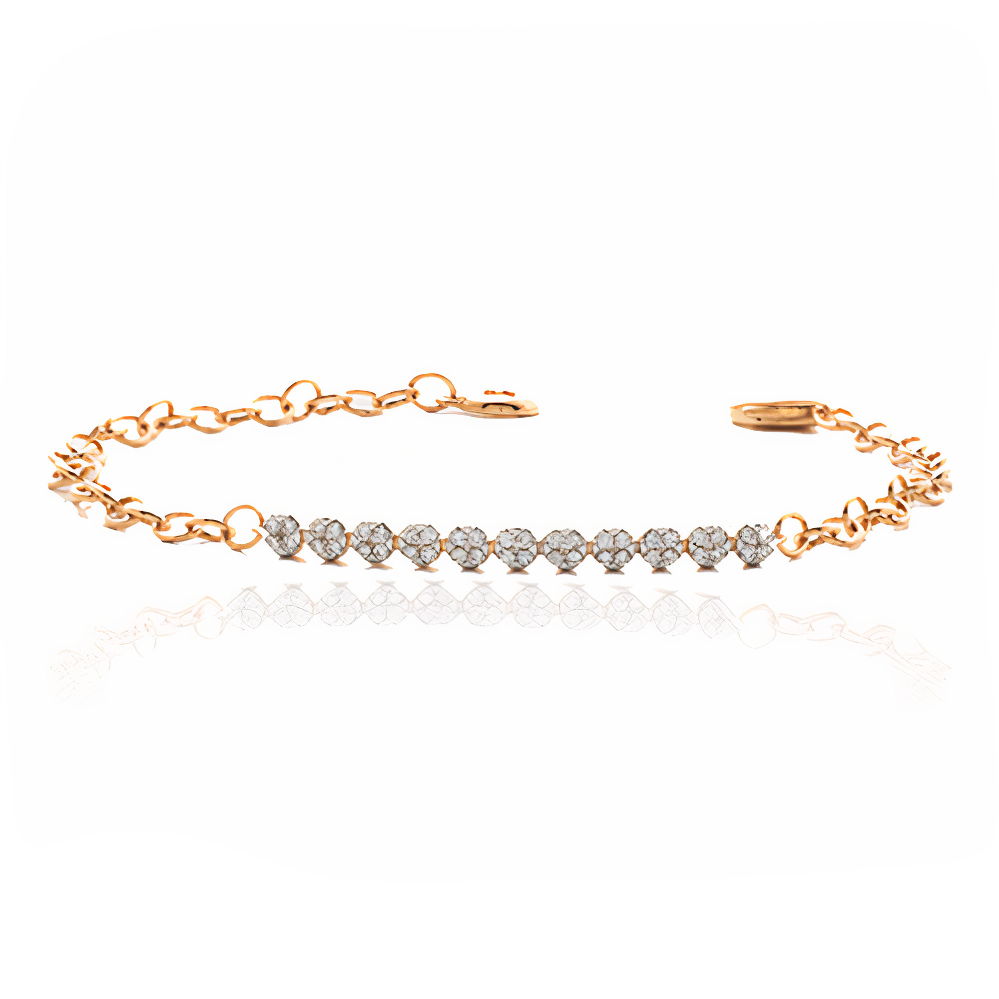 14KY 0.55CTW DIAMOND ADJUSTABLE BRACELET - SINGLE