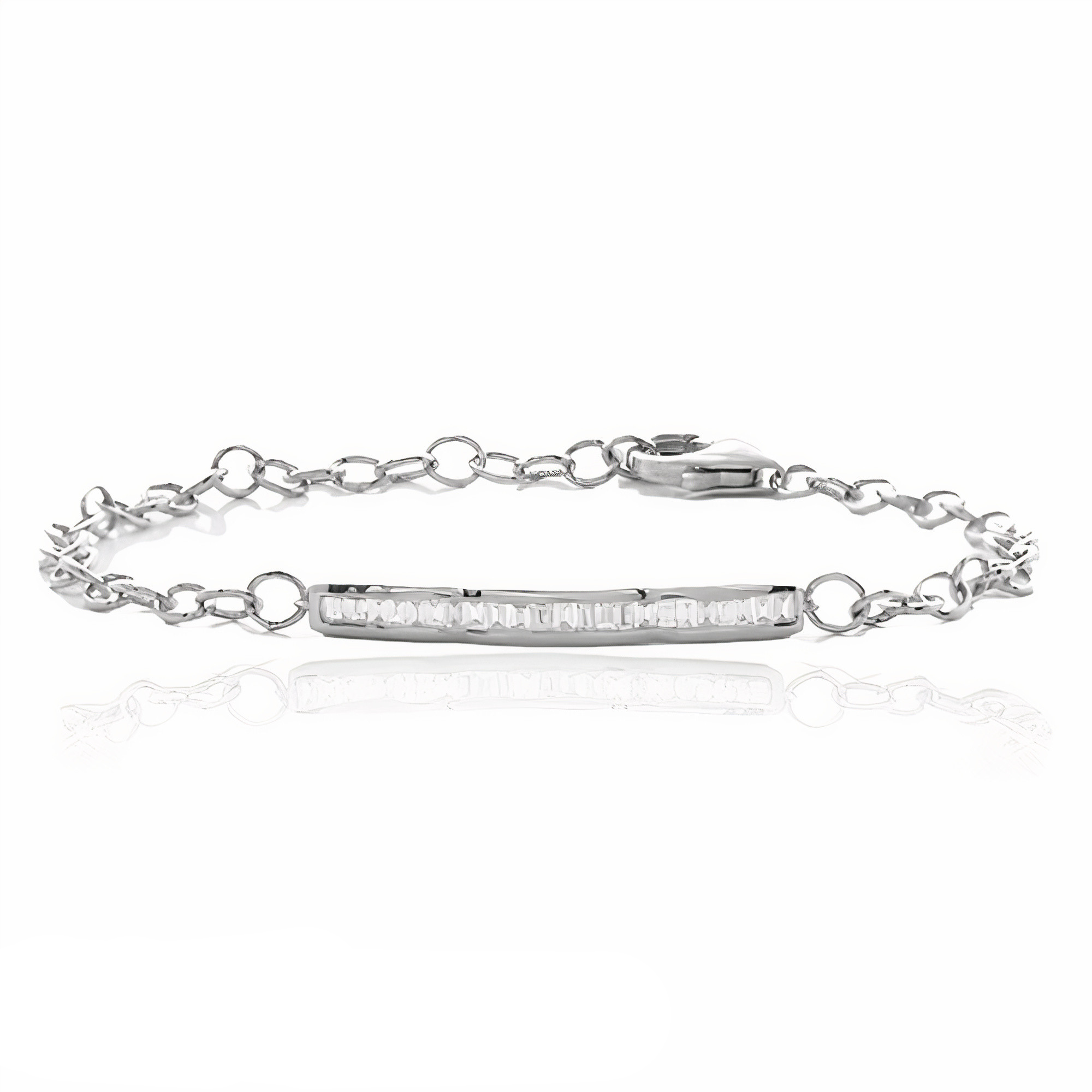 14KW 0.40CTW BAGUETTE DIAMOND BRACELET - SINGLE