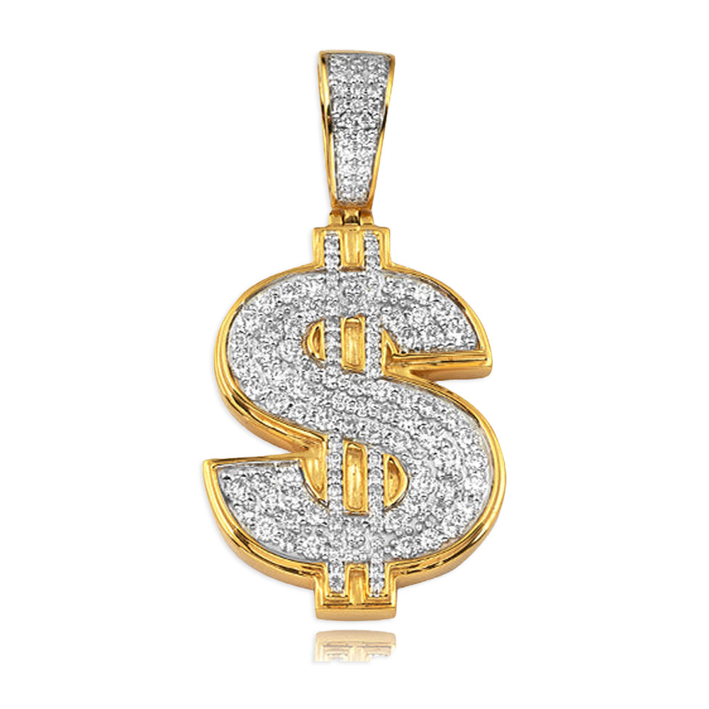 10KY 1.85CTW DIAMOND $ DOLLAR SIGN PENDANT