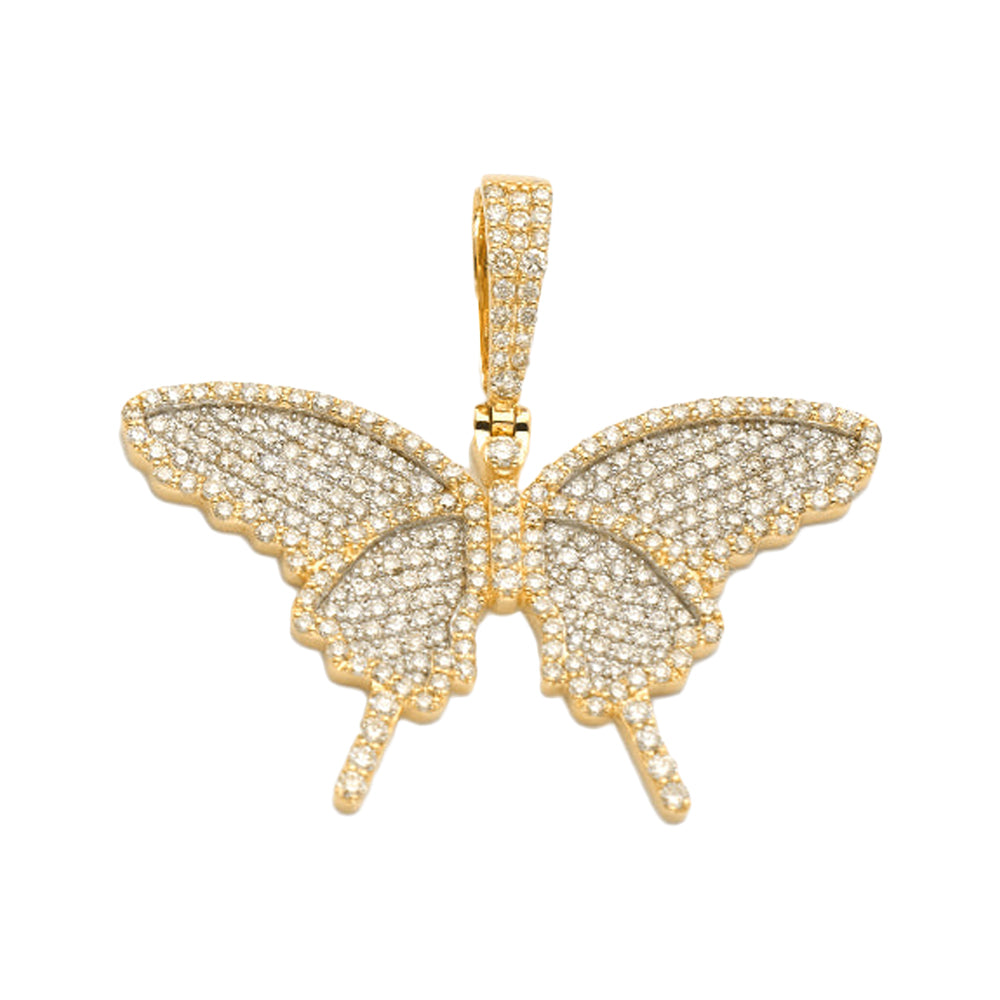 10KY 2.15CTW DIAMOND BUTTERFLY PENDANT