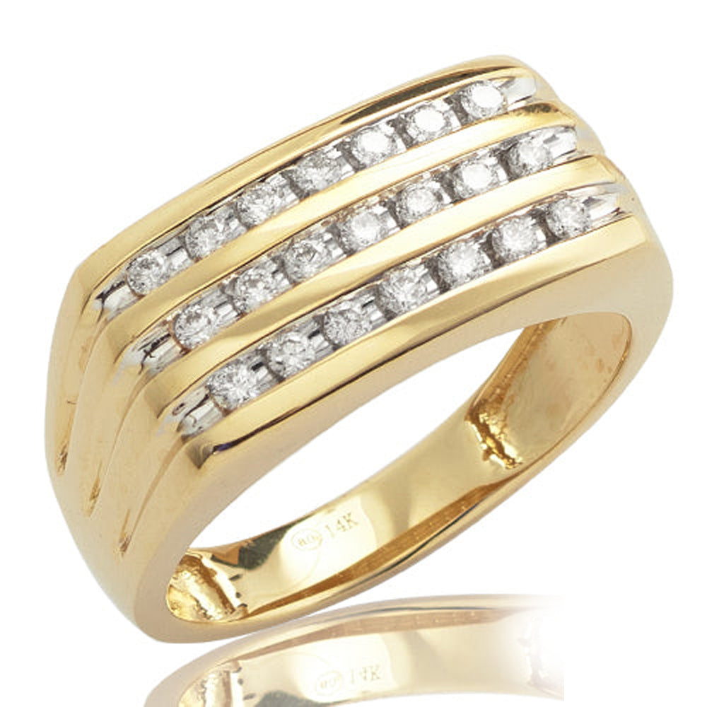 14KY 0.50CTW DIAMOND MEN'S RING