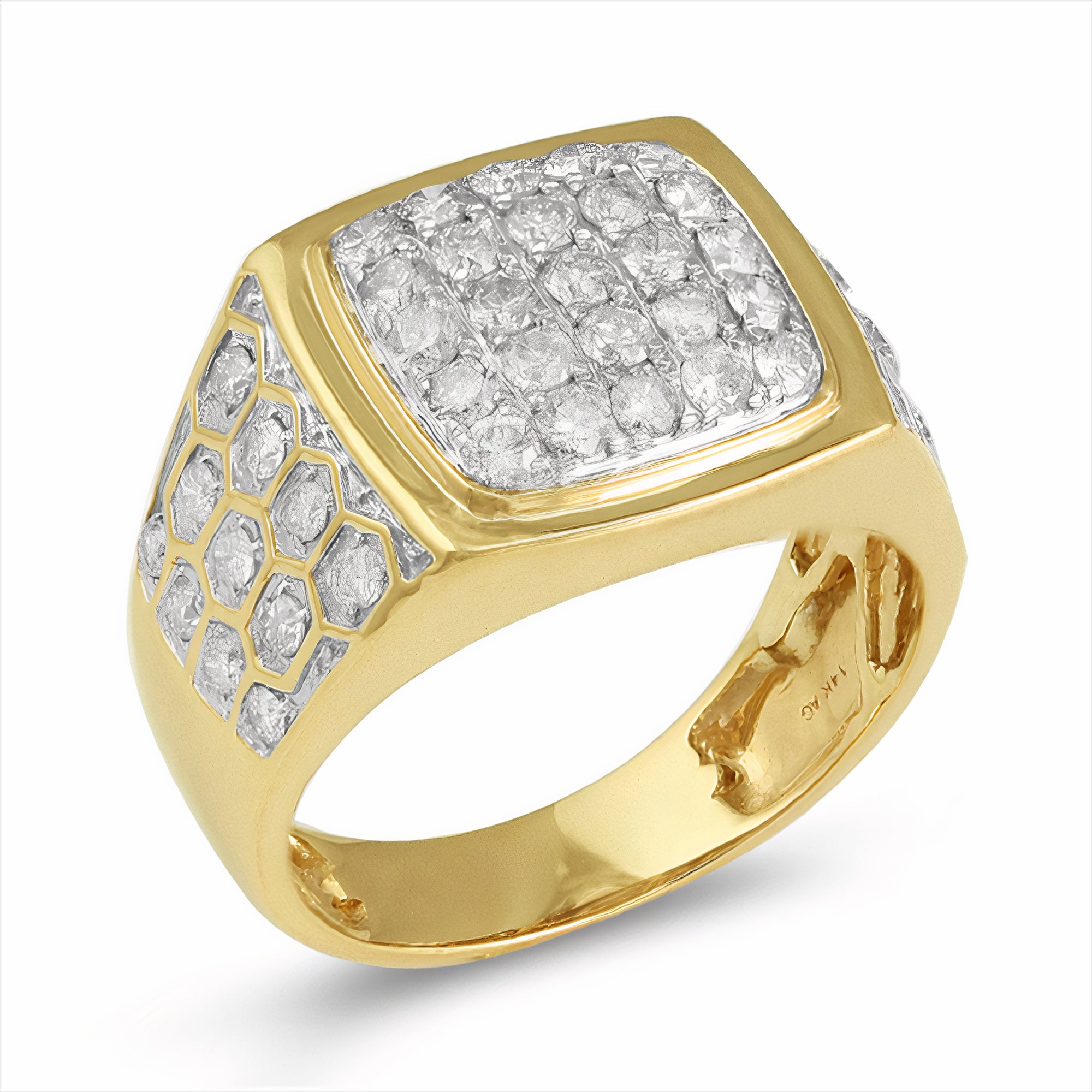 14KY 1.75CTW DIAMOND MENS RING