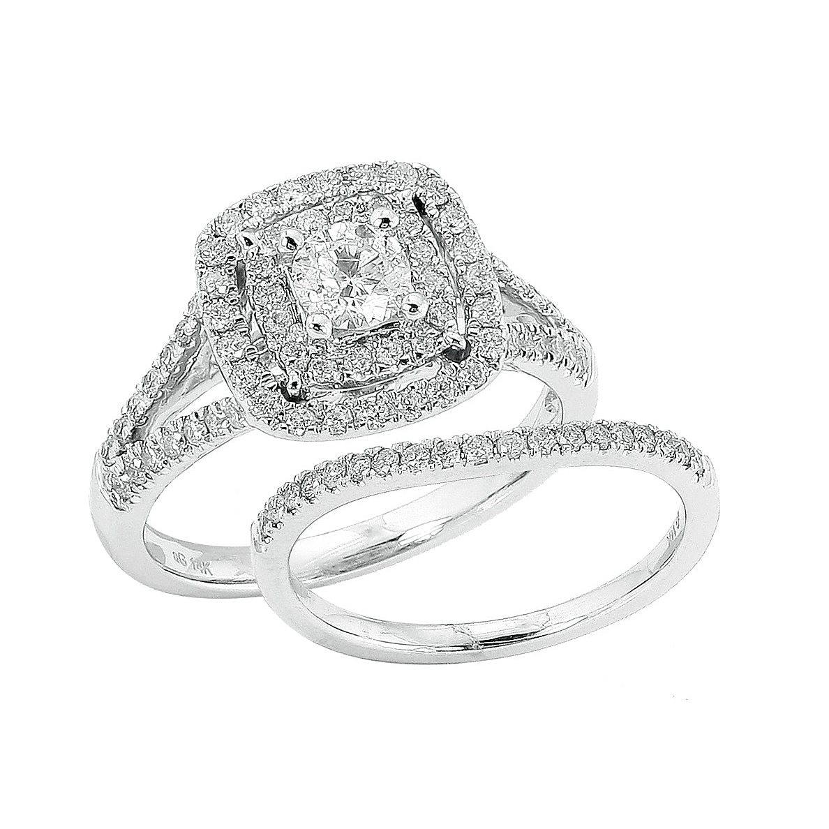 14KW 1.10CTW DIAMOND FANCY BRIDAL SET [0.40CT CTR]