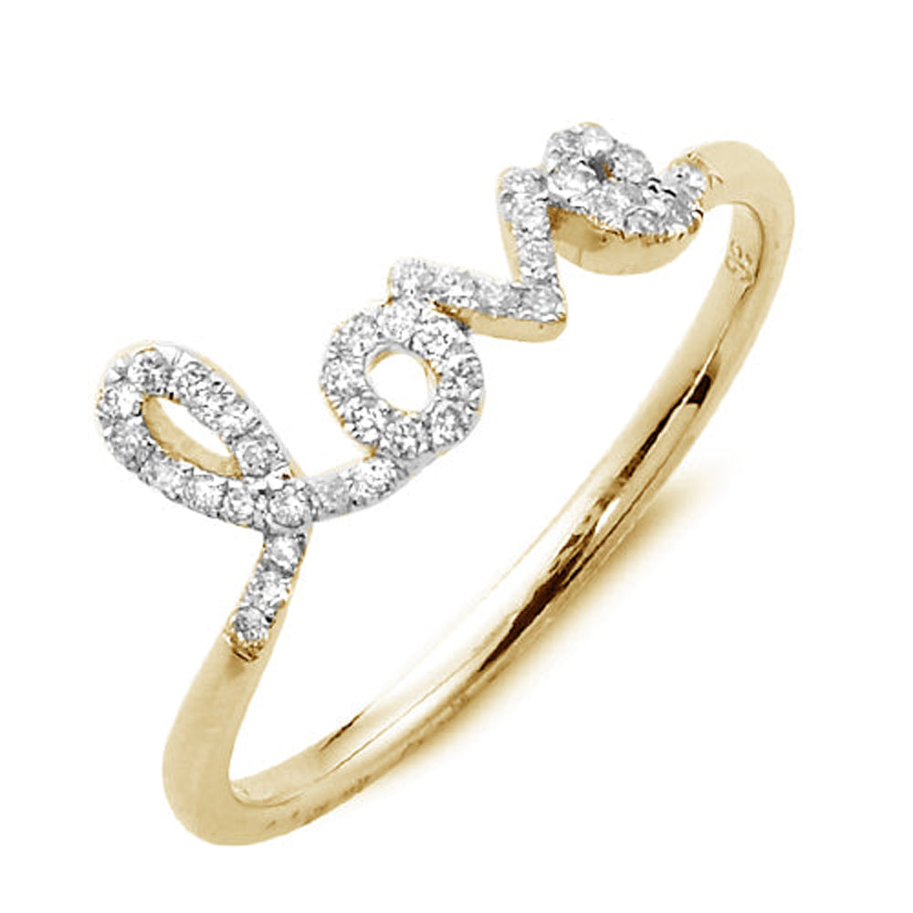 14KY 0.20CTW DIAMOND DESIGNER 'LOVE RING