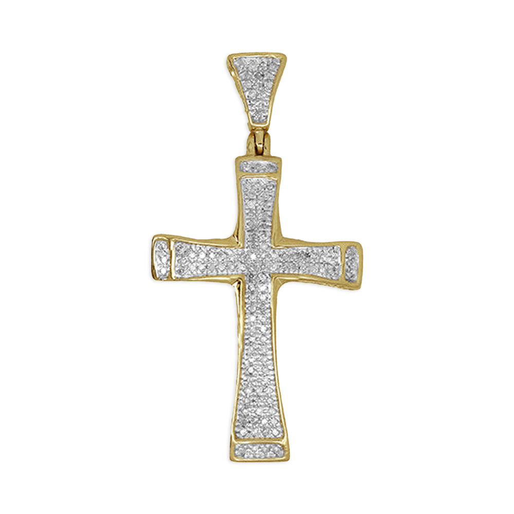 10KY 0.25CTW DIAMOND CROSS PENDANT