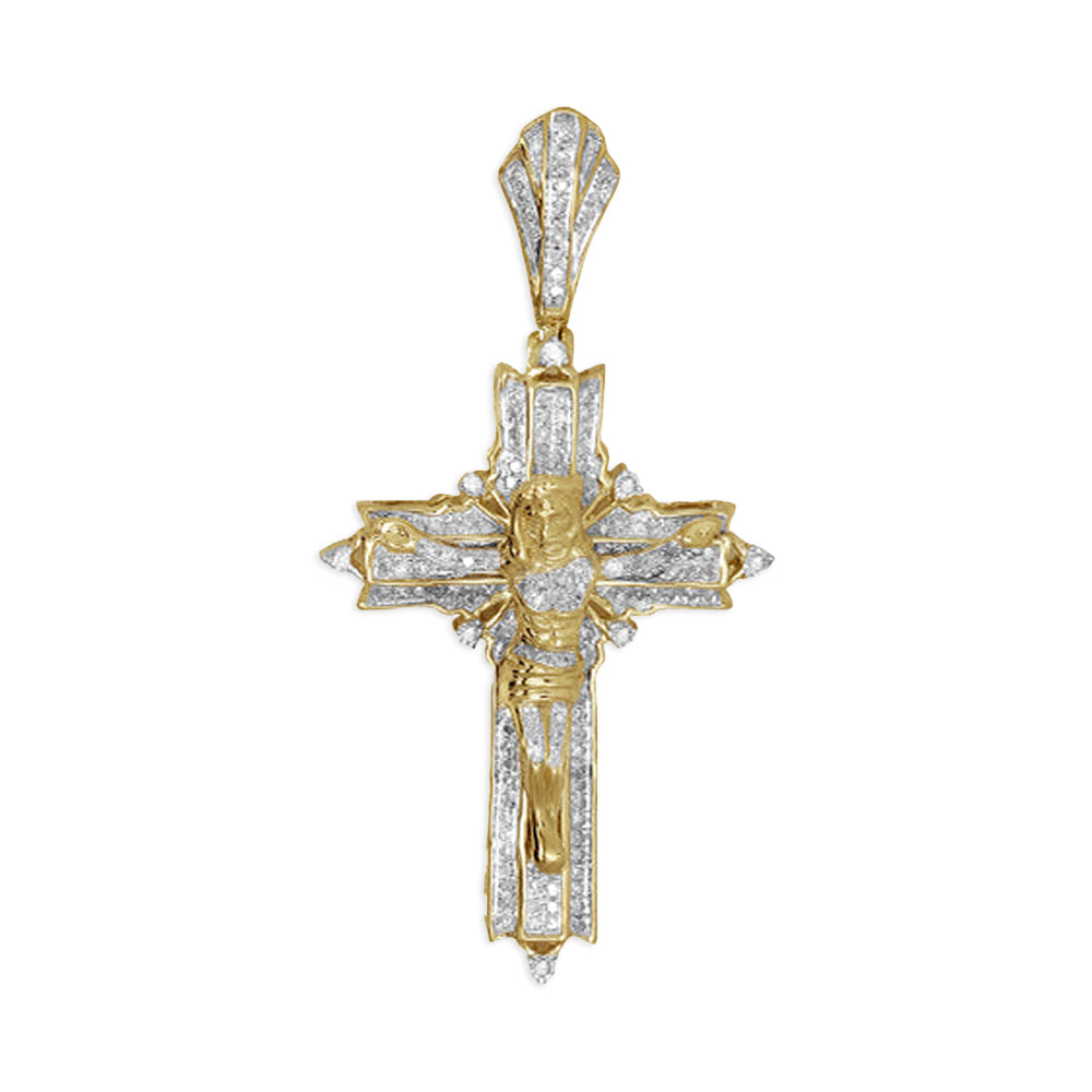 10KY 0.50CTW DIAMOND CROSS WITH JESUS