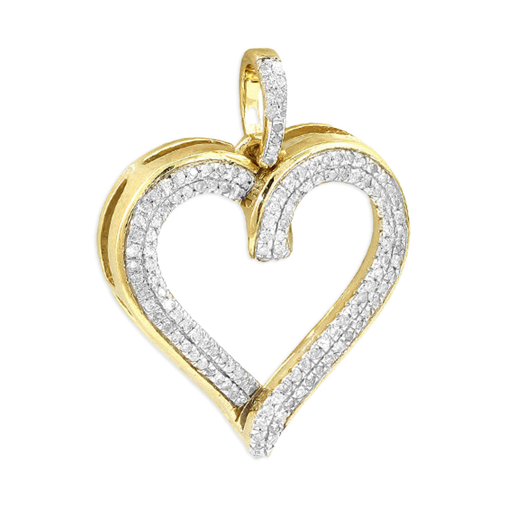 10KY 0.25CTW DIAMOND HEART PENDANT