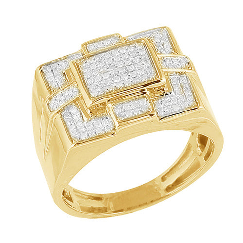 10KY 0.50CTW DIAMOND FANCY MENS RING