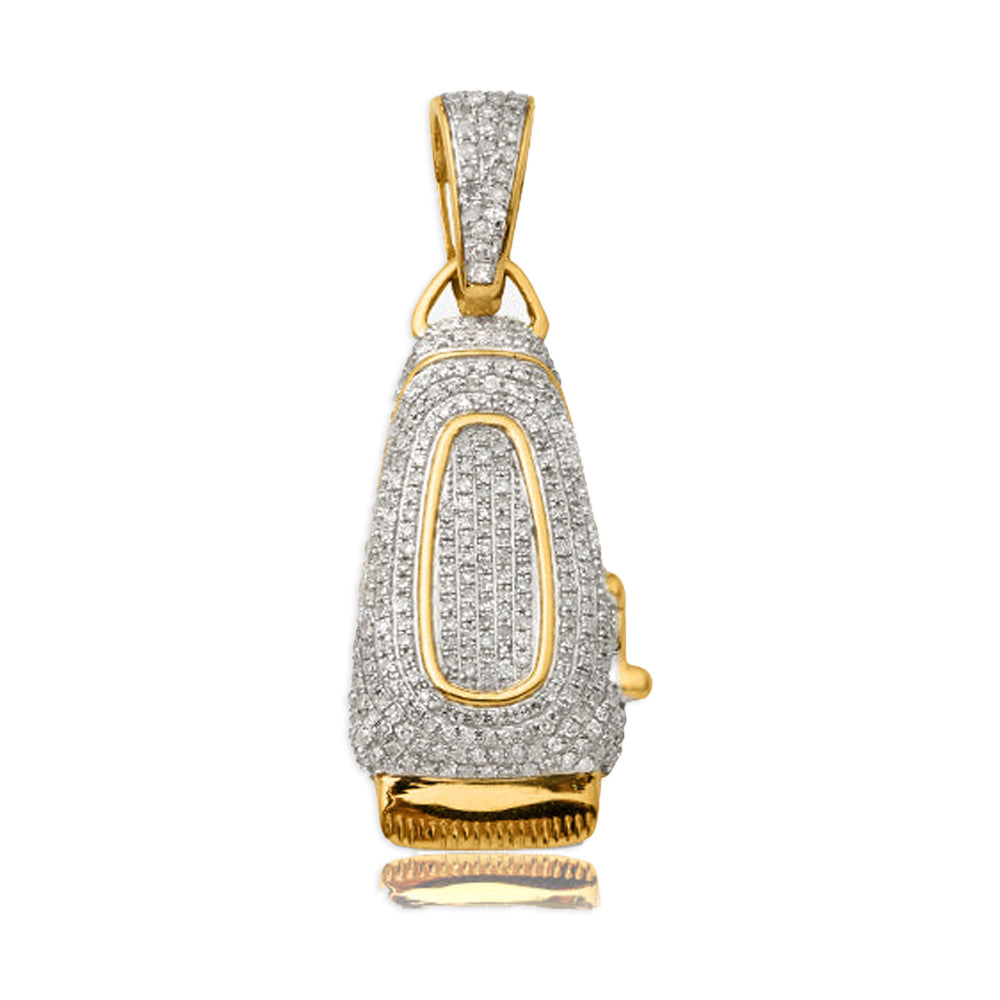 10KY 1.15CTW DIAMOND BARBER CLIPPERS PENDANT