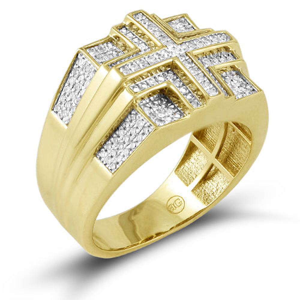 10KY 0.50CTW DIAMOND MENS RING