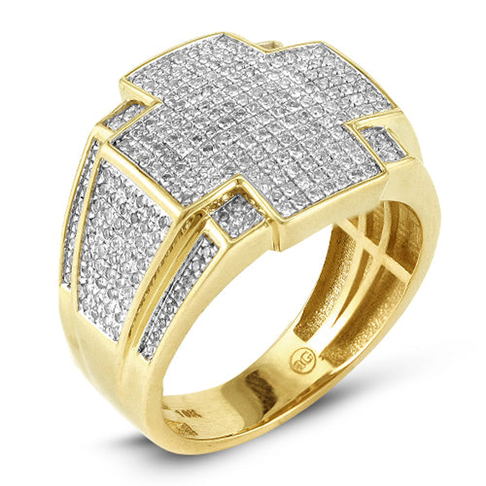 10KY 1.15CTW DIAMOND MENS RING