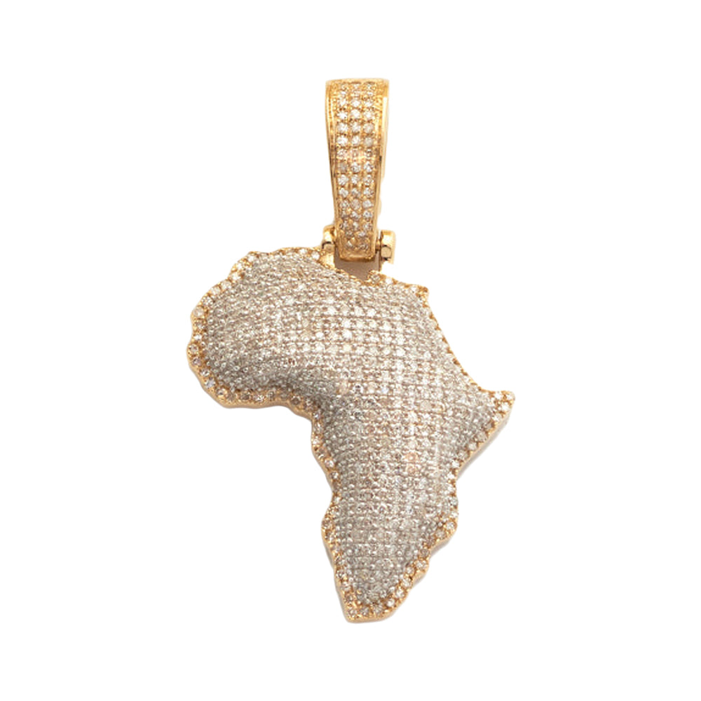 10KY 1.10CTW DIAMOND AFRICA BUBBLE PENDANT