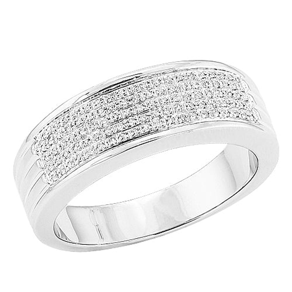 SS 0.25CTW DIAMOND MEN'S RING