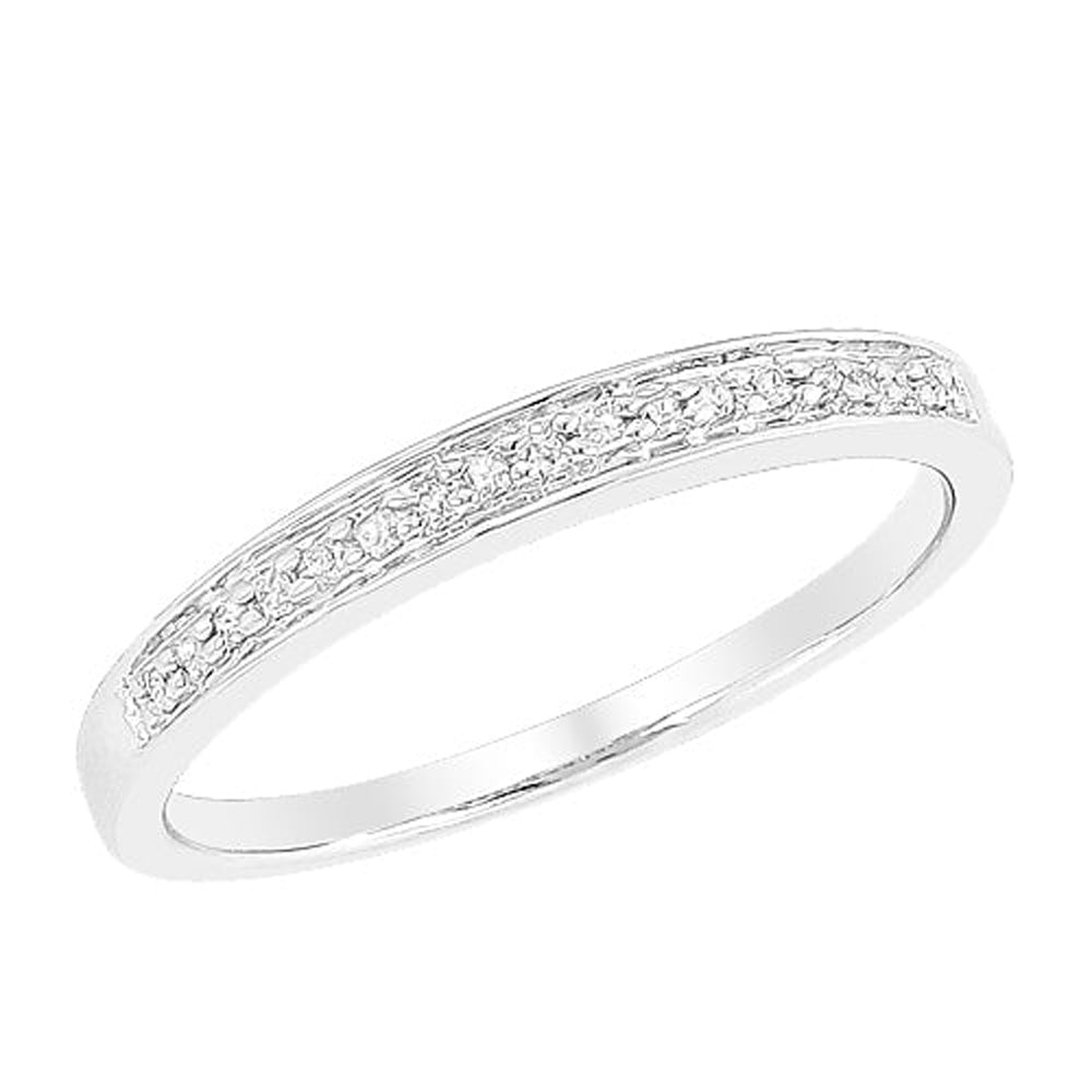 SS 0.10CTW DIAMOND BAND