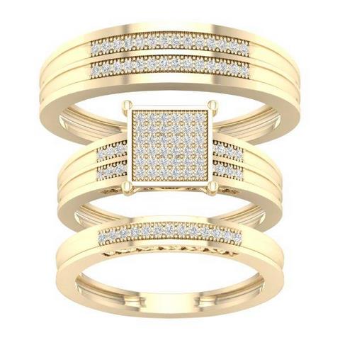 10K 0.25CT D-LADIES MICROPAVE RING