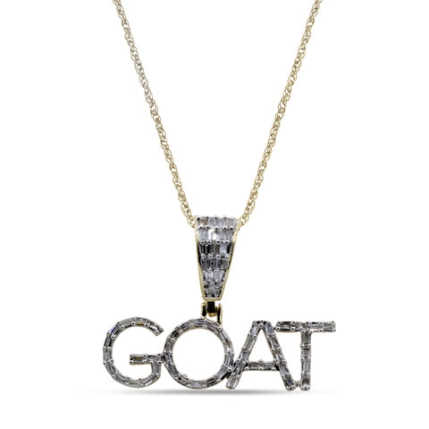 10K 0.39-0.40CT D-GOAT CHARM