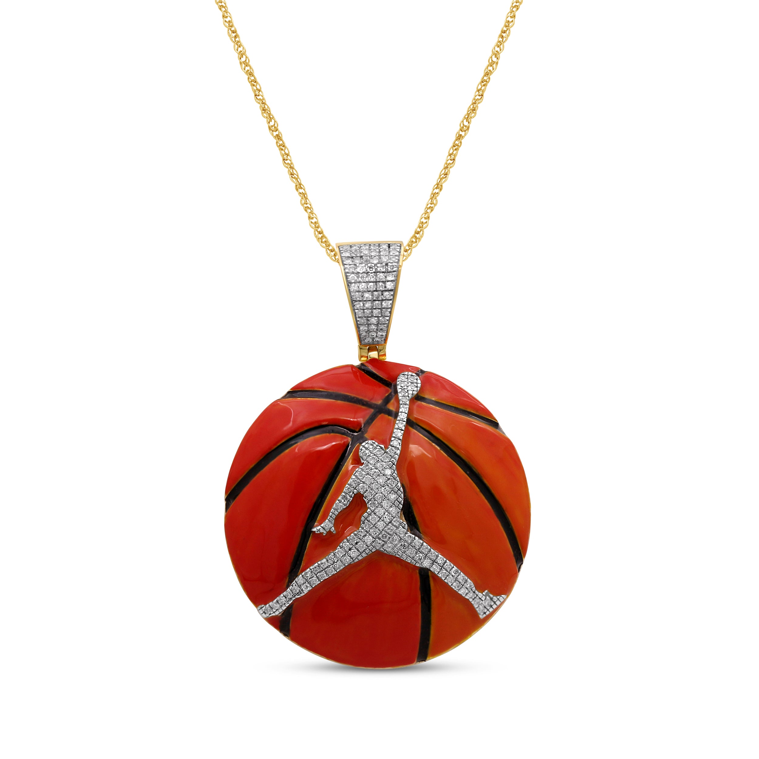 10K 0.38CT D-BASKET BALL CHARM