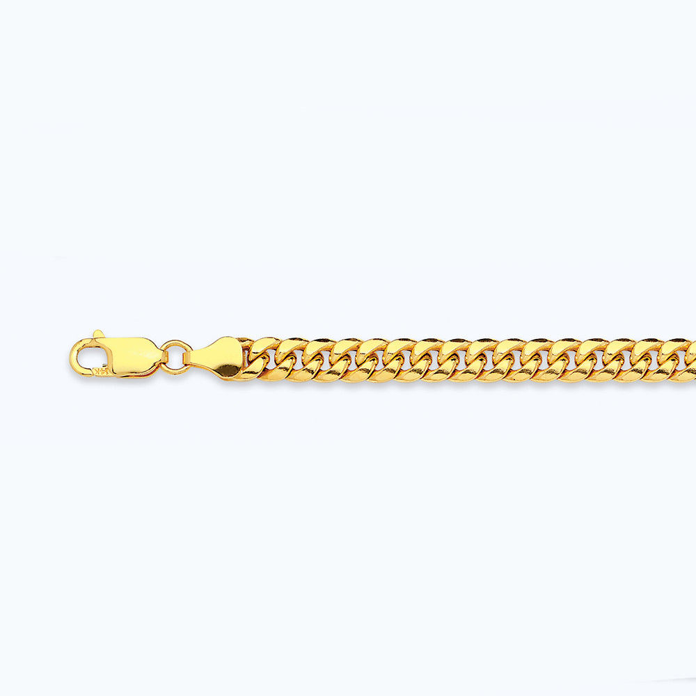 14K 4.5MM YELLOW GOLD HOLLOW MIAMI CUBAN 28