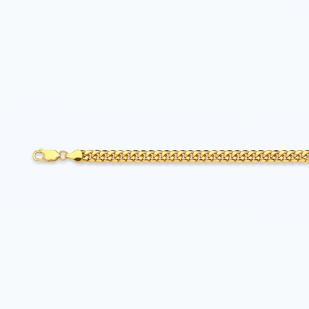 14K 3MM YELLOW GOLD HOLLOW MIAMI CUBAN 20