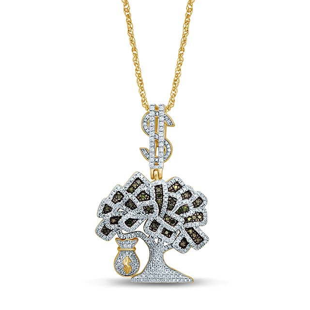 10K 0.71-0.79CT D-MONEY BAG WITH TREE