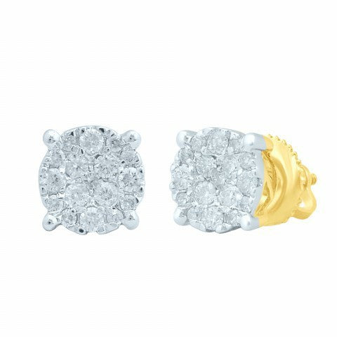 10KT 0.33-0.40CT D-EARRINGS 