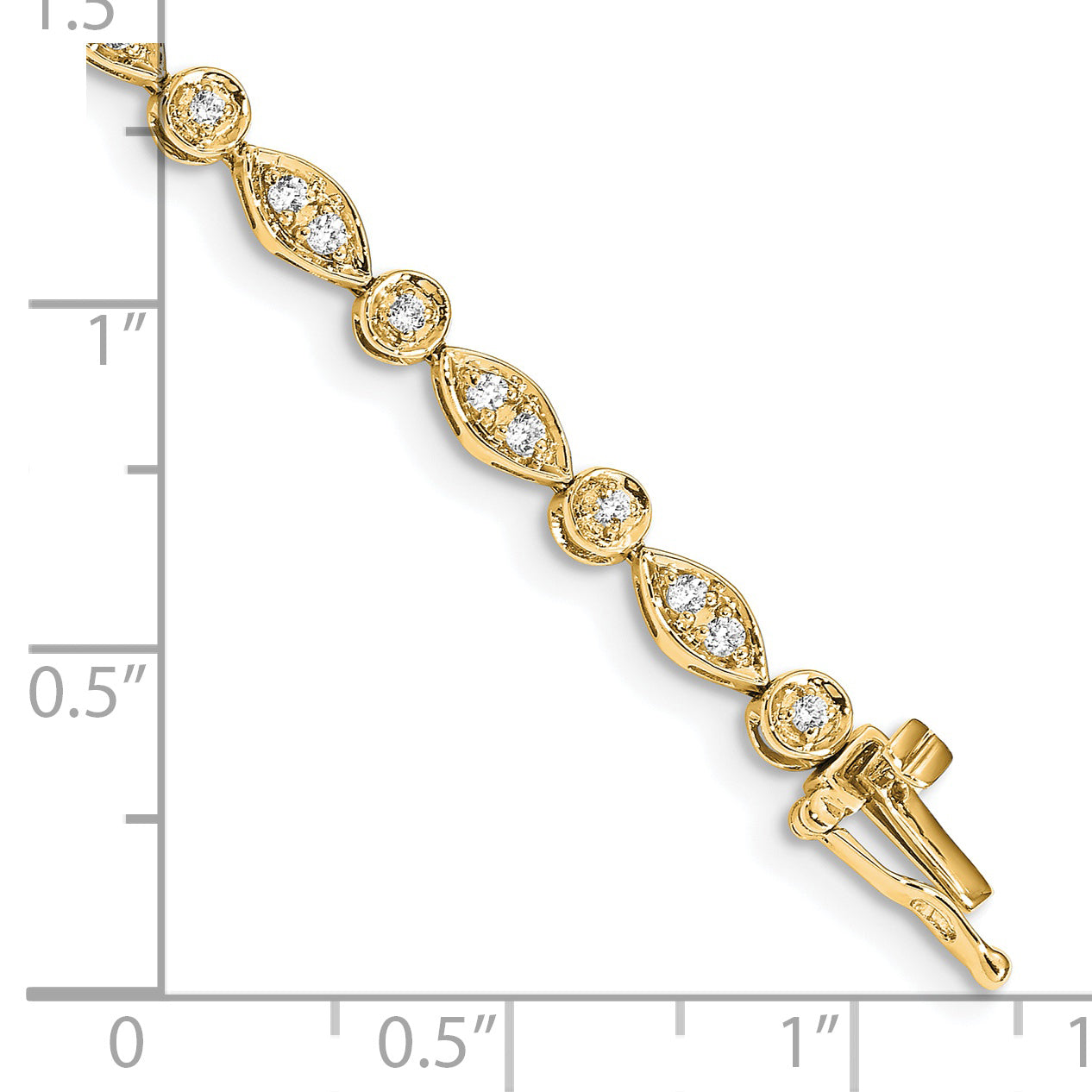 14k Yellow Gold Diamond Bracelet