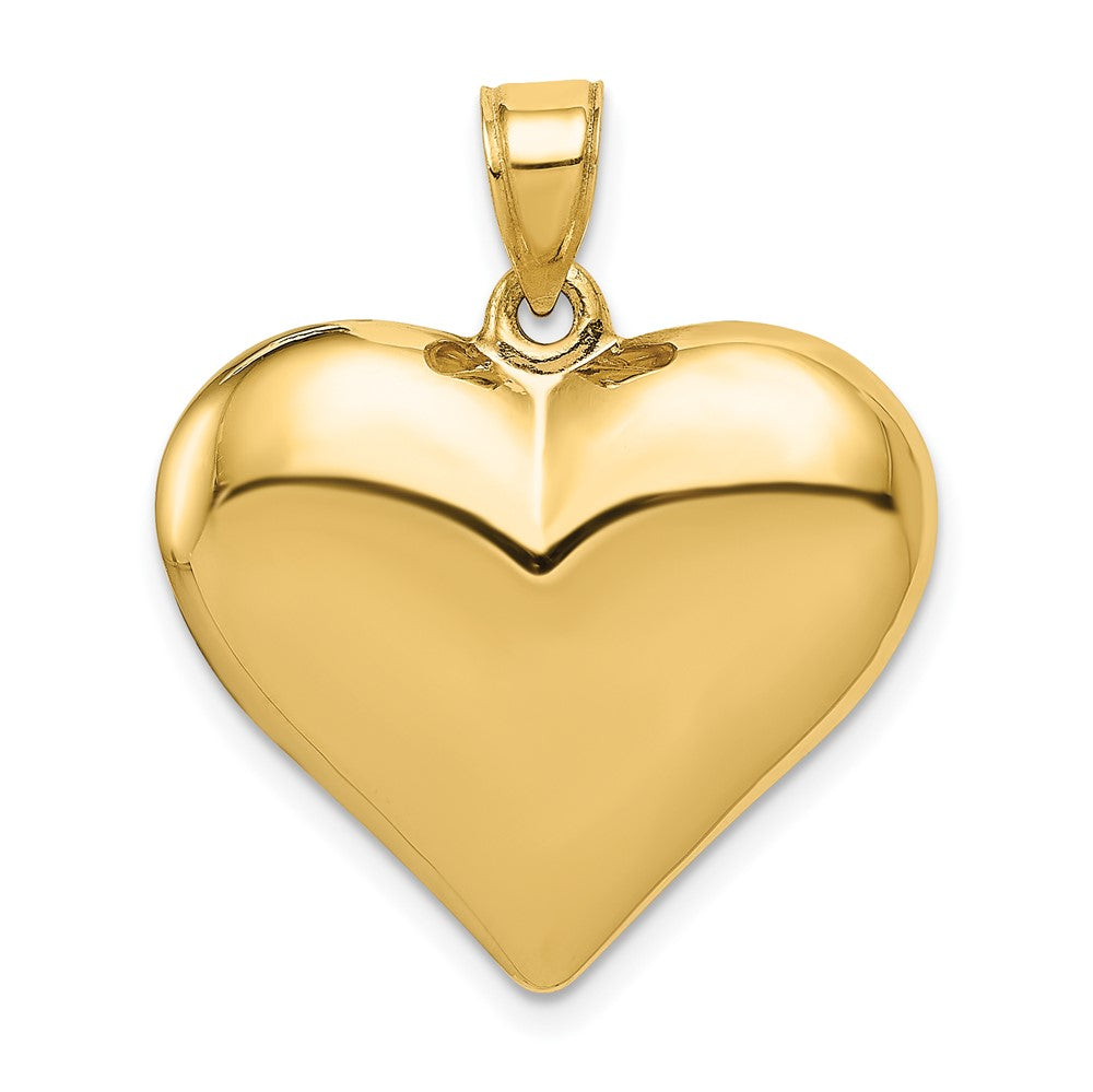 14K Polished 3-D Puffed Heart Pendant