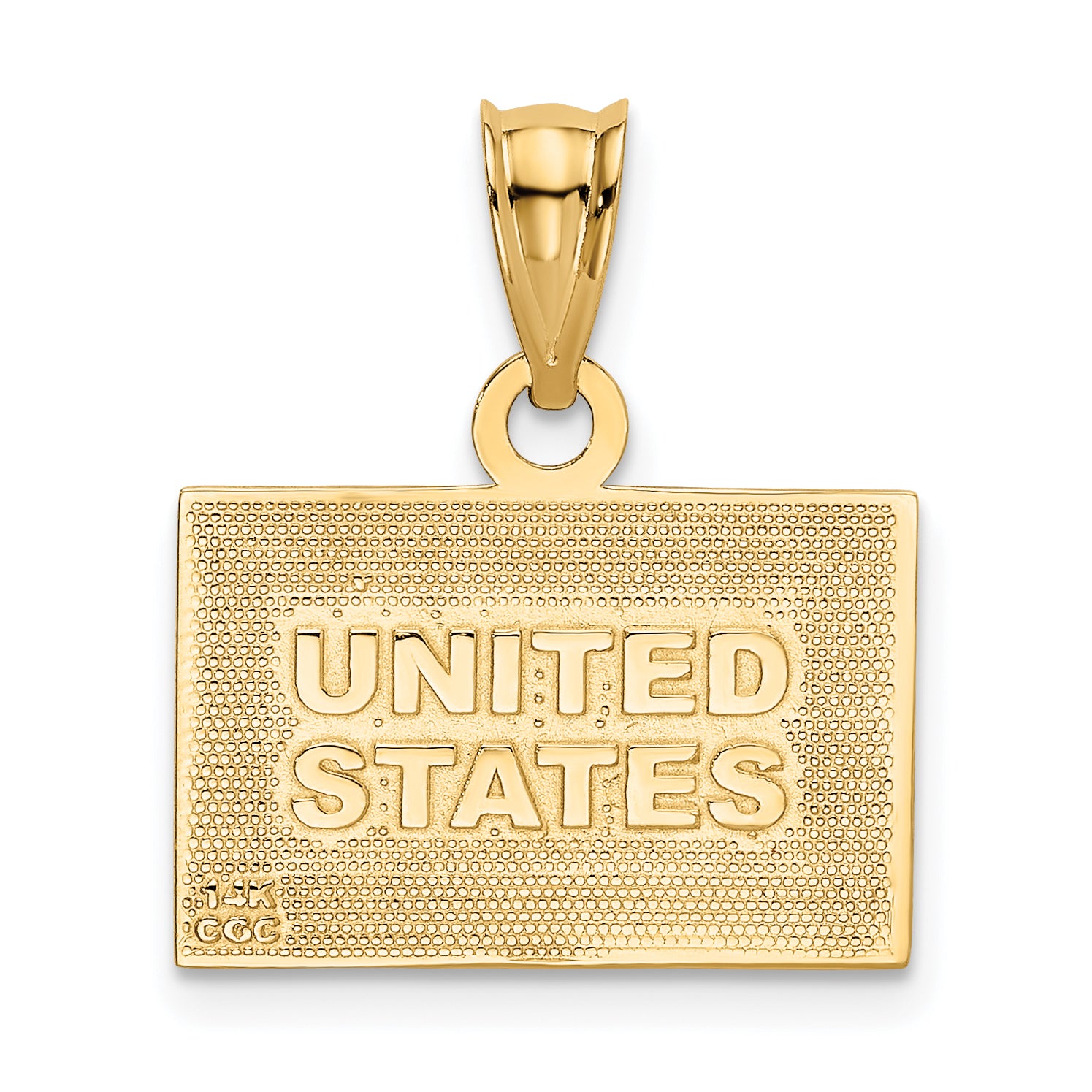 14k Enameled United States Flag Pendant