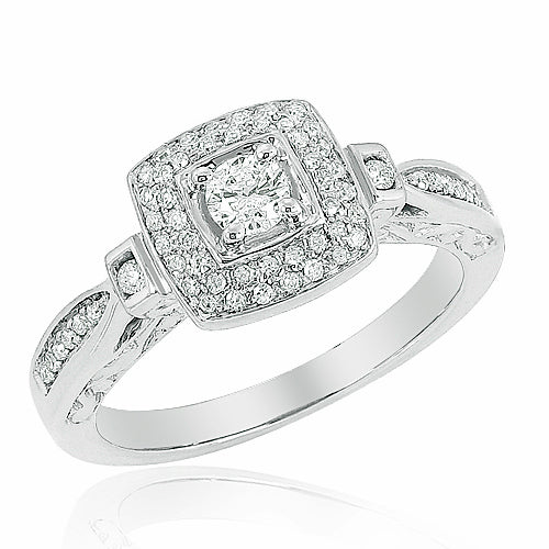 14KW 0.50CTW DIAMOND FANCY RING