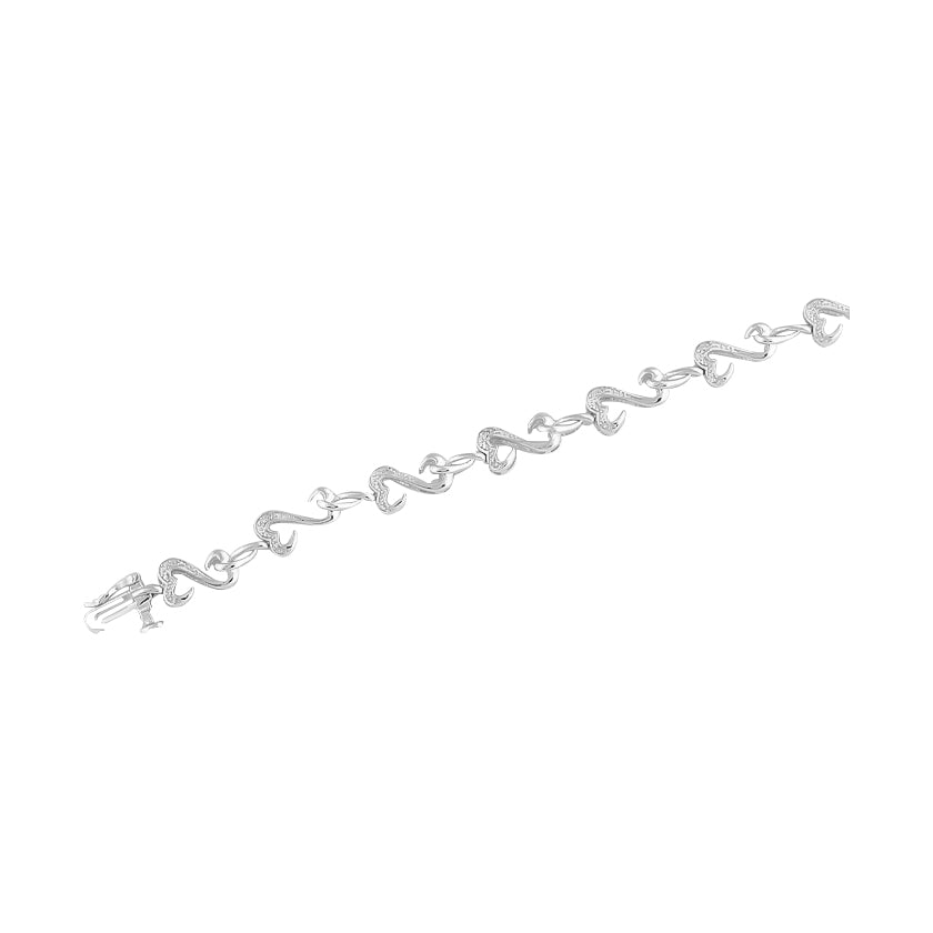 SS 0.05CTW DIAMOND FANCY BRACELET